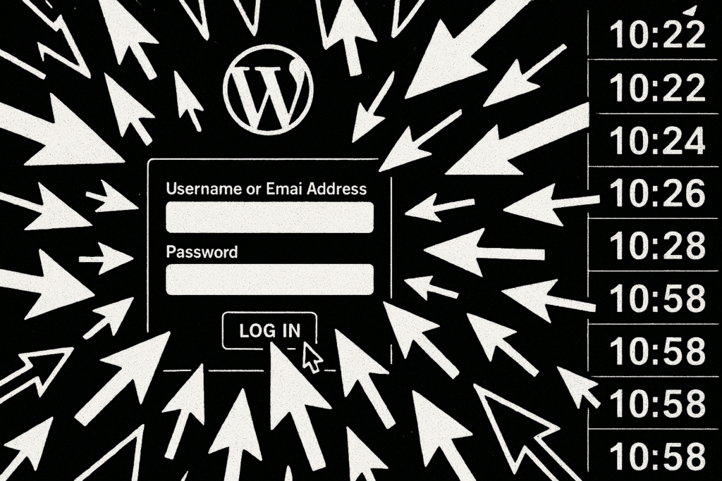 Multiple login attempts illustration on a WordPress form