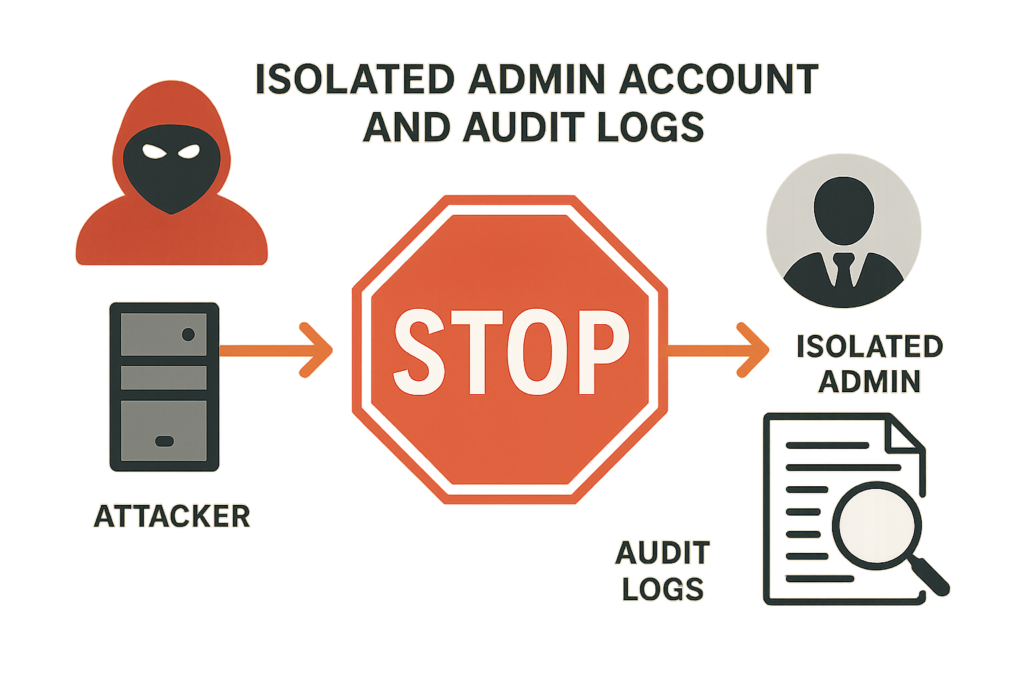 Illustration of blocked attacker pivot in an incident mini-case