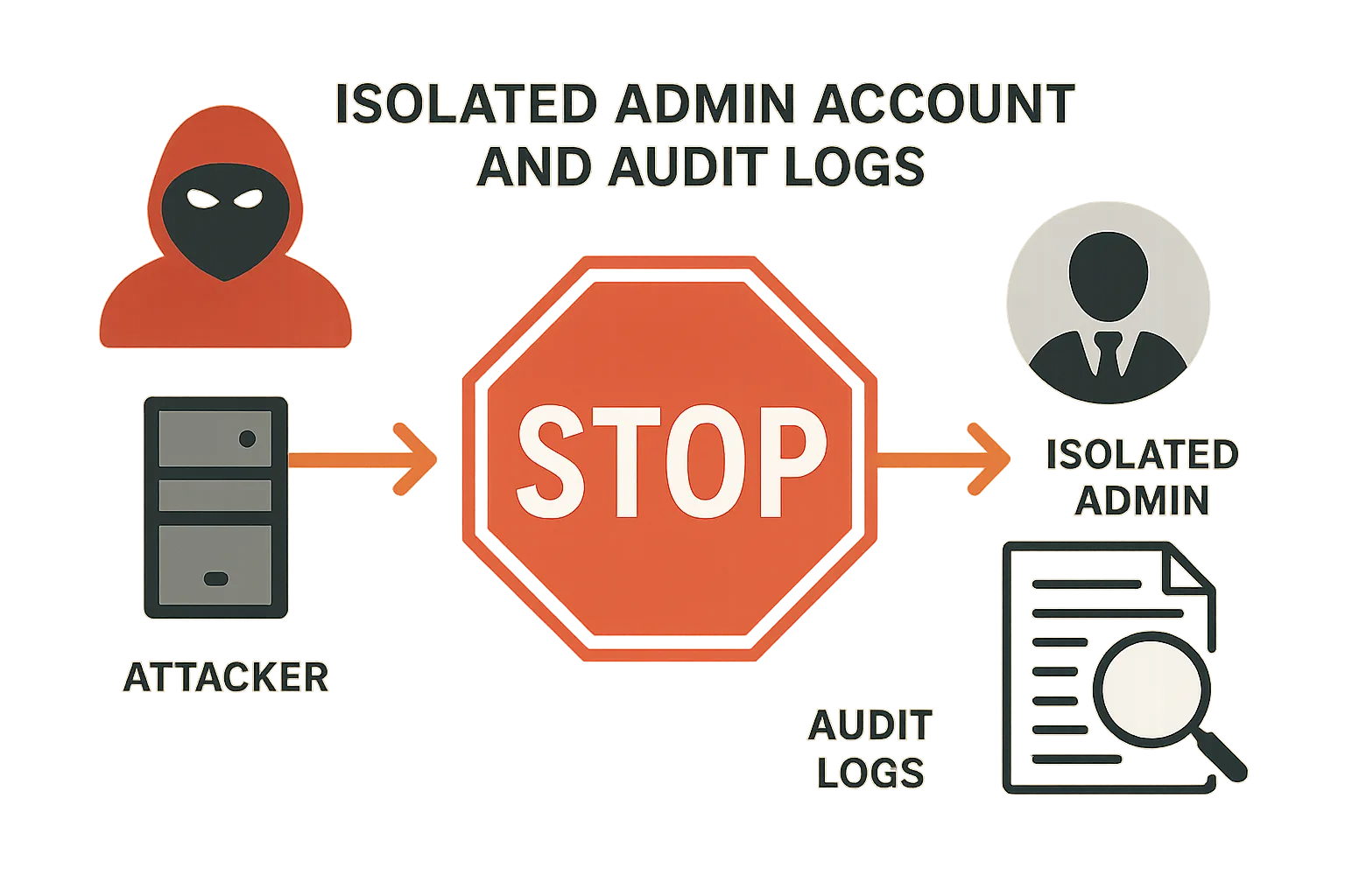 Illustration of blocked attacker pivot in an incident mini-case