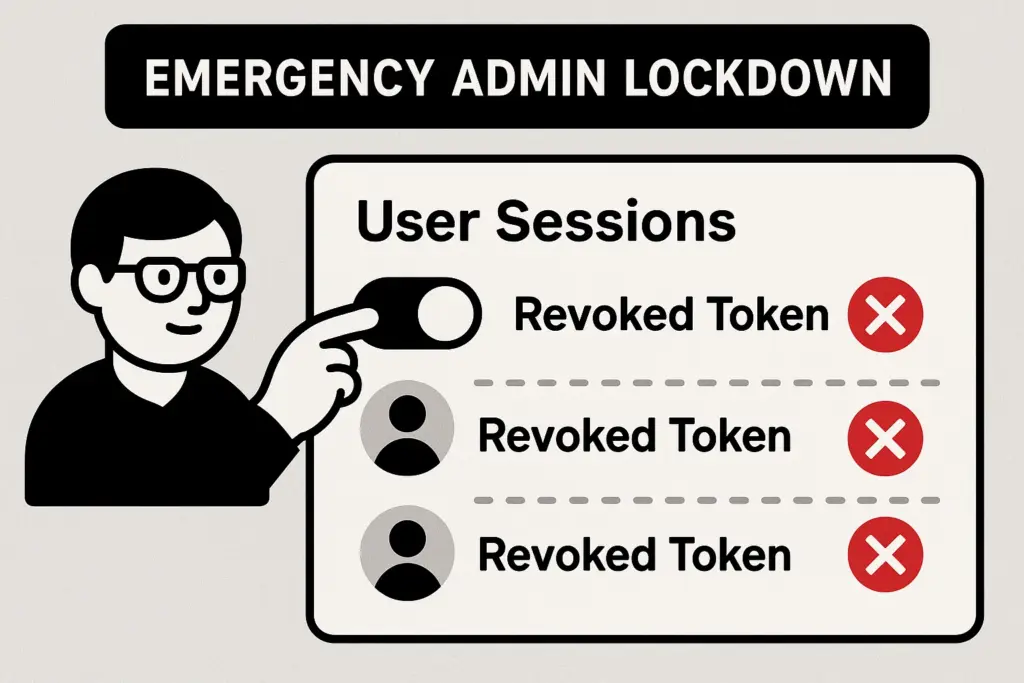 Admin toggling off active sessions to force logout