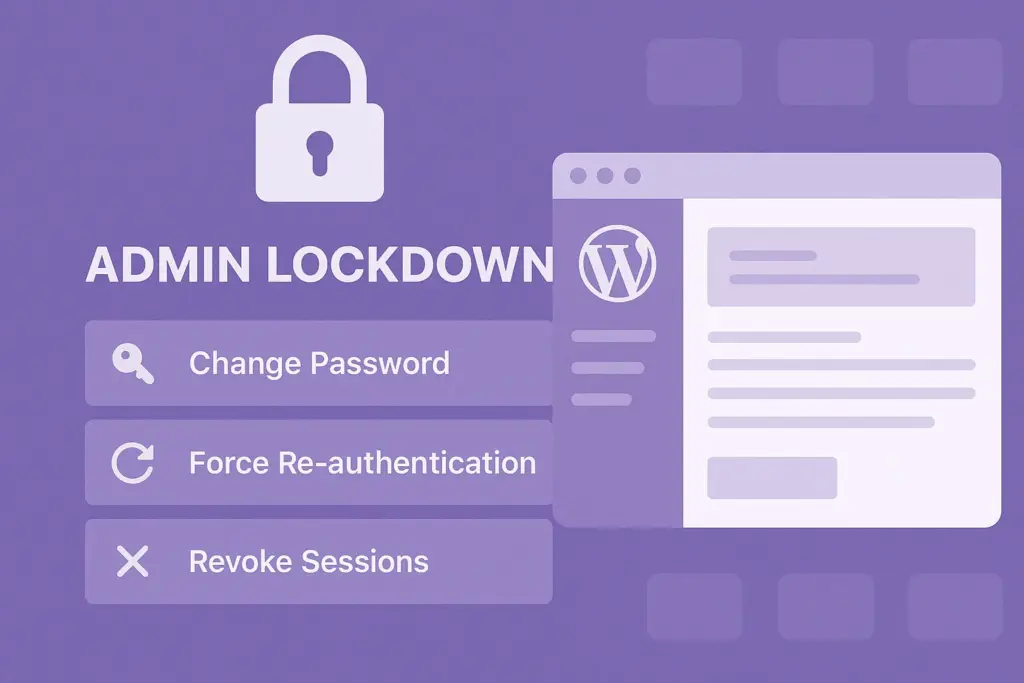 Admin lockdown actions: change passwords and revoke sessions
